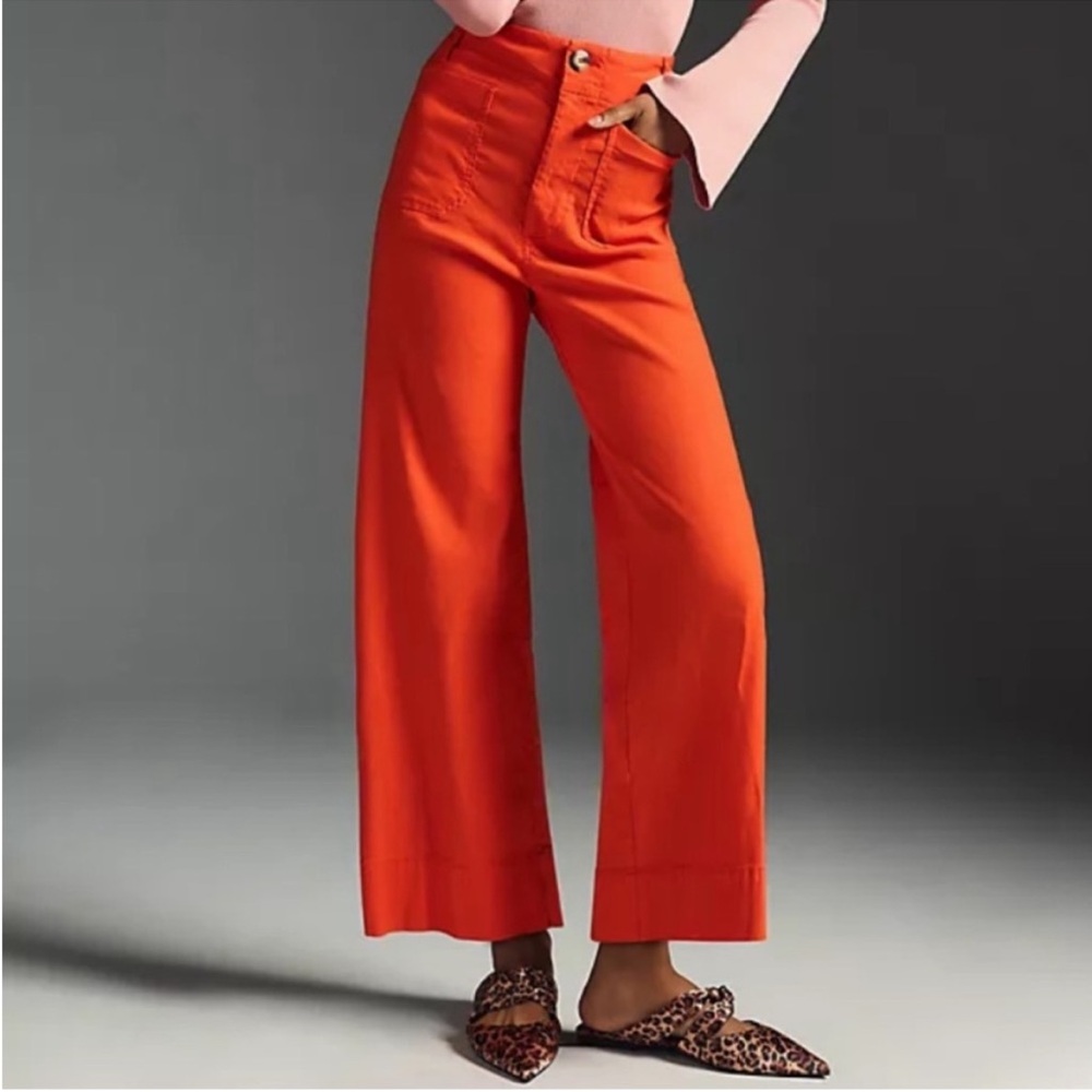 Anthropologie Colette Cropped Wide-Leg Pants by Maeve